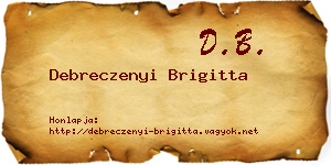 Debreczenyi Brigitta névjegykártya