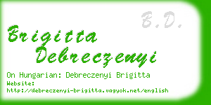 brigitta debreczenyi business card